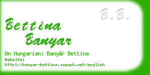 bettina banyar business card
