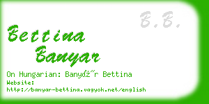 bettina banyar business card